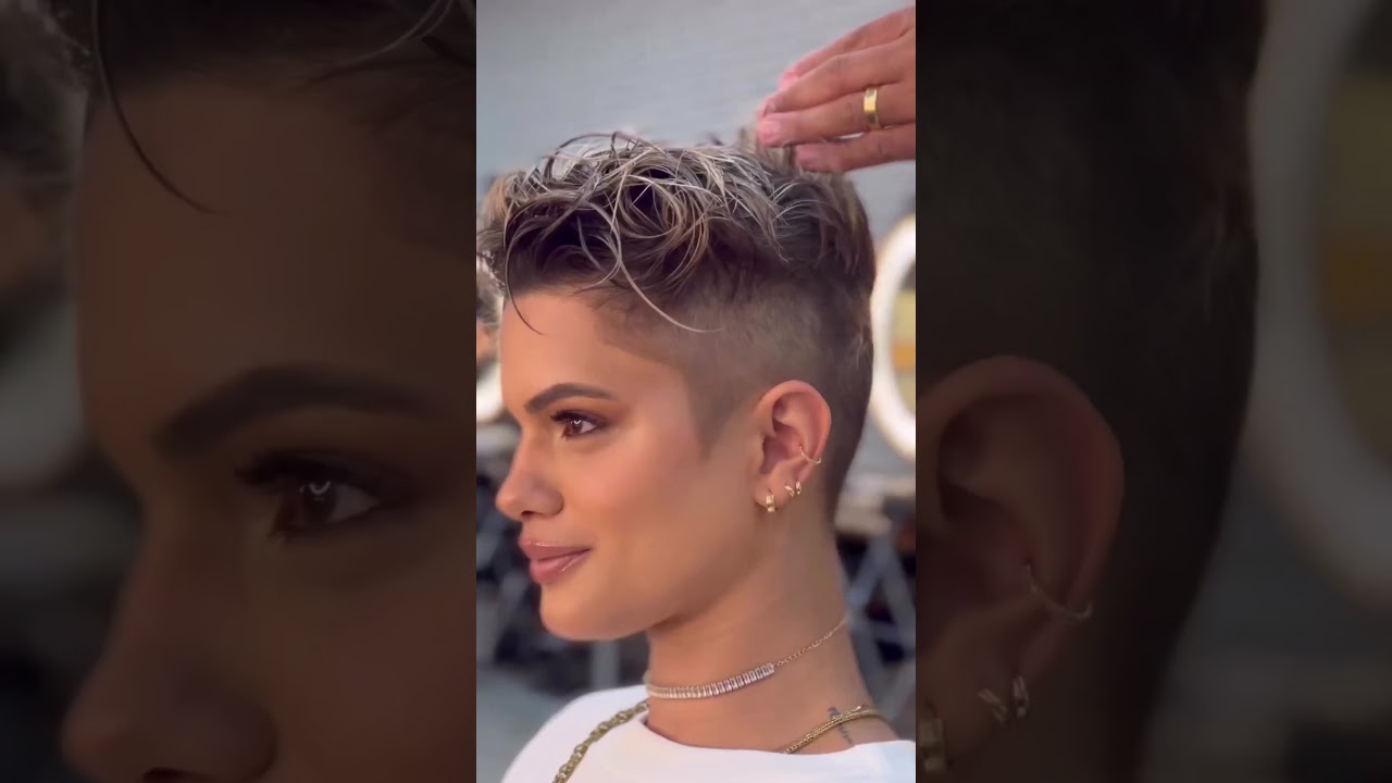 Amazing pixie hair step by step creat beautiful look pixie hairstyles pitch #pixie #shorthairstyles