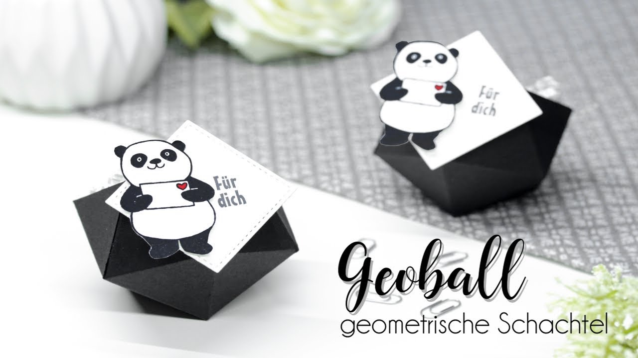 Geoball - geometrische Schachtel mit Stampin' UP! Produkten