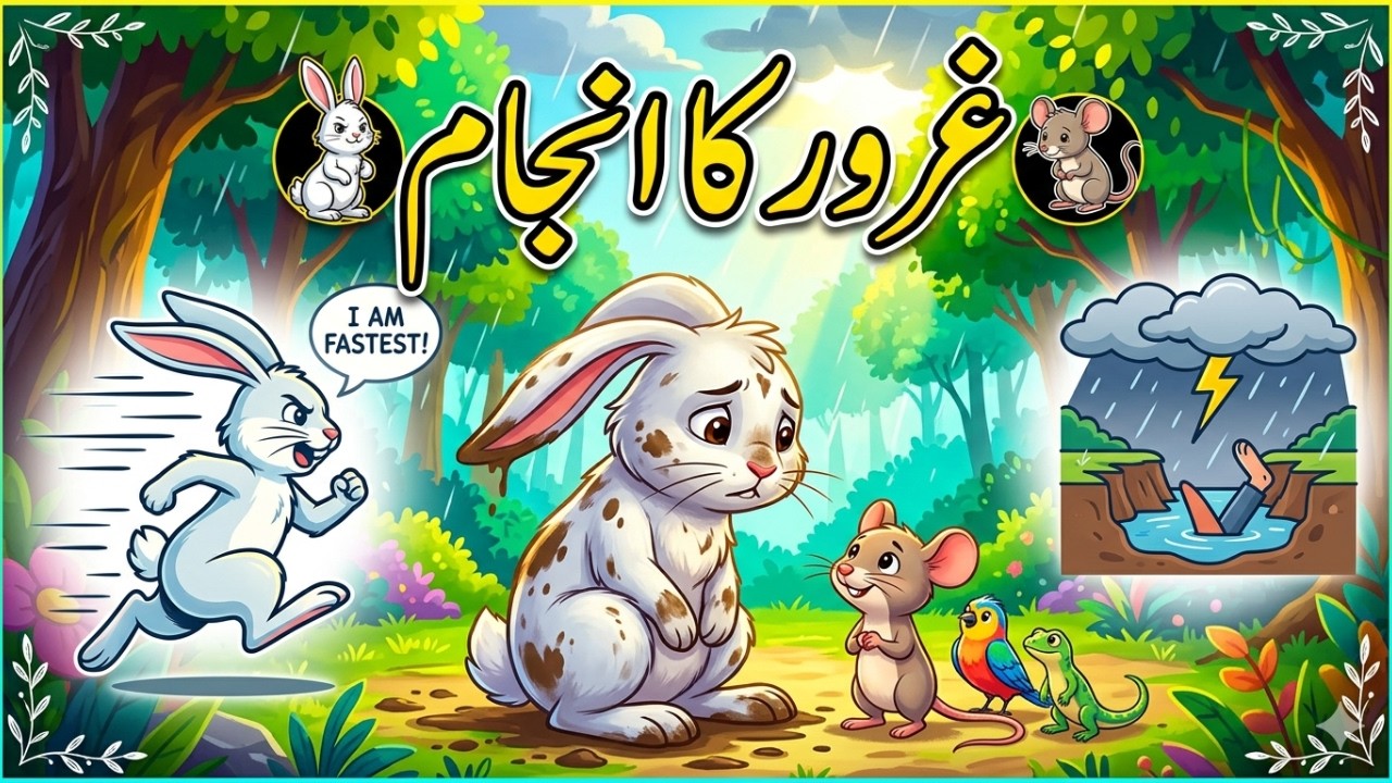🐰 Ghamand Ka Anjaam — Rabbit aur Mouse Ki Kahani 🐭| urdu kahaniyan | hindi stories