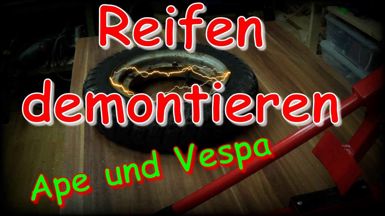 Ape 50 - einfaches Reifen demontieren,  auch für Vespa