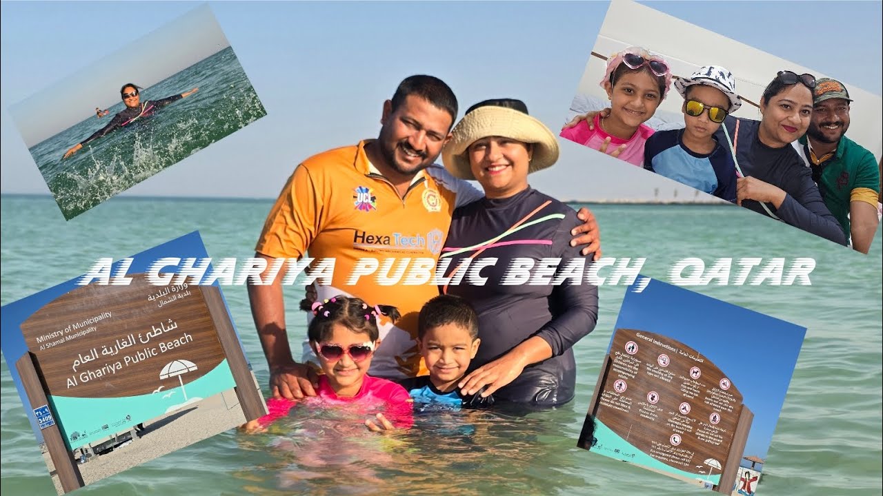 Al Ghariya public beach, Qatar, Best option for family hangout in this hot weather.. Let's enjoy🧜‍♀️