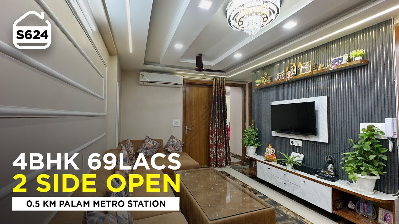 4 BHK Flat for sale in 69 Lacs only 0.5 KM from Palam Metro Station | BRS SHOW S624