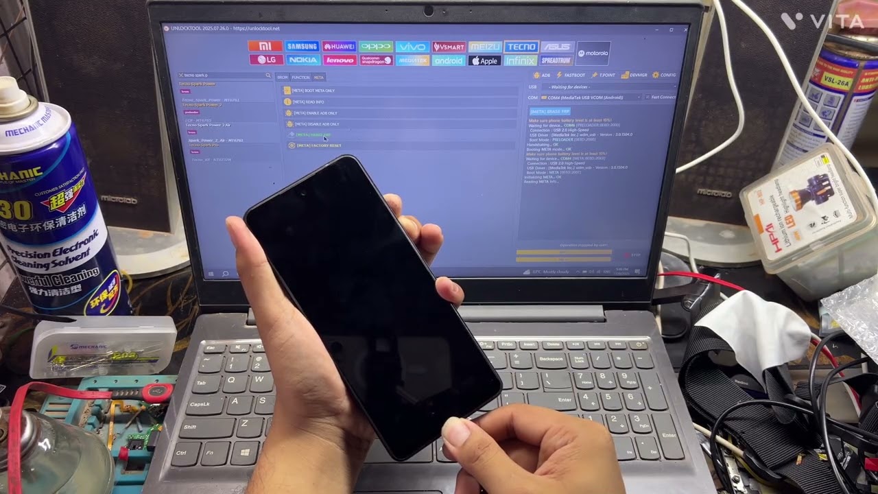Tecno Pova5 /LH7n How to Hard Reset Frp By Pass UnlockTool 2025