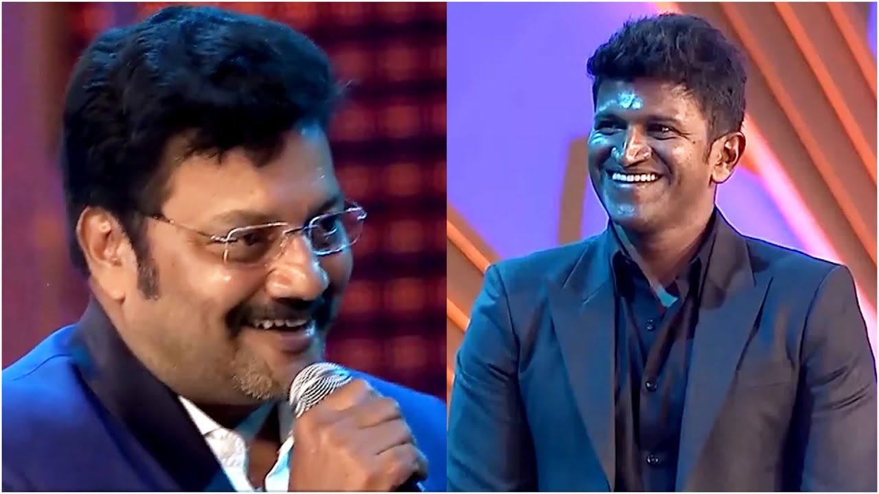 Puneeth Rajkumar Enjoying Sai Kumar's Crazy Imitation Of His Father Legendary Rajkumar