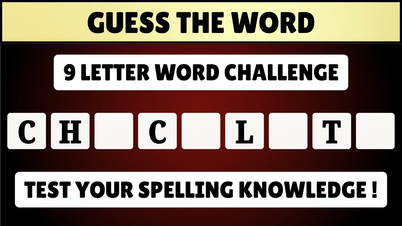 Spelling Quiz - Can you Guess the Word without Vowels ?💥