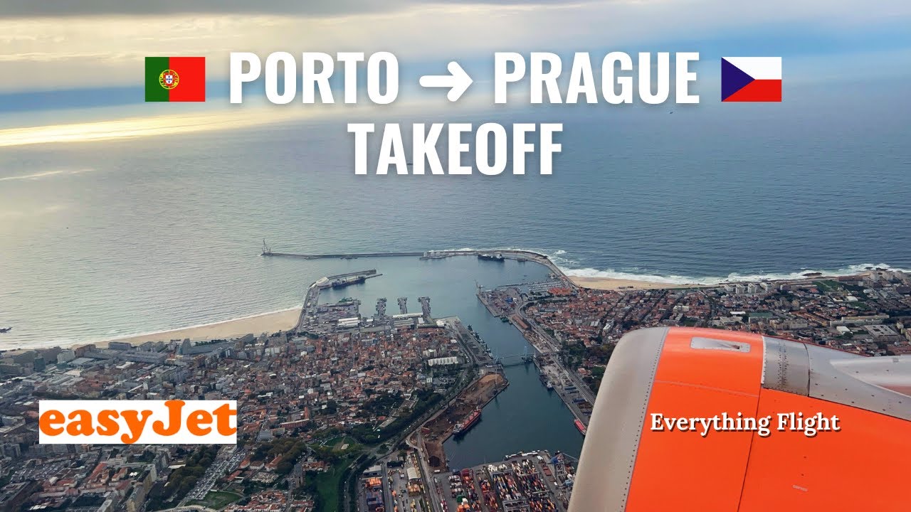 Stunning Porto Takeoff! easyJet A320neo to Prague