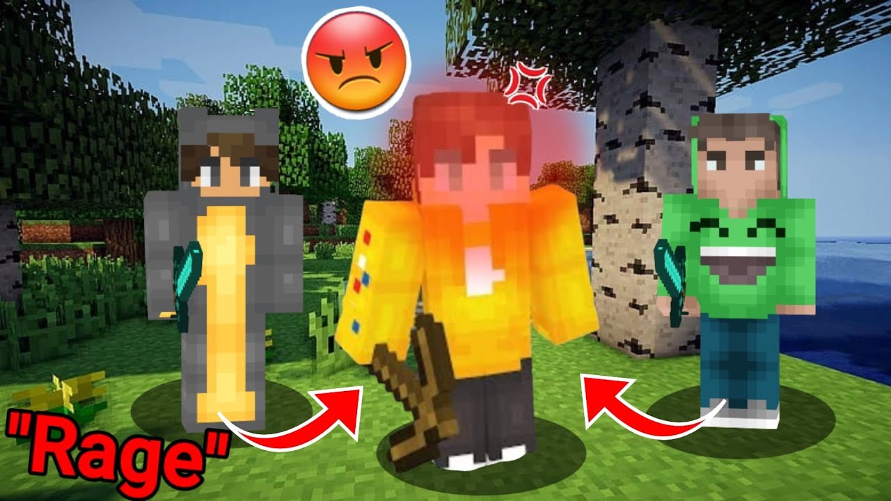 Jelly and Slogo made Crainer SUFFER in Minecraft (RAGE)
