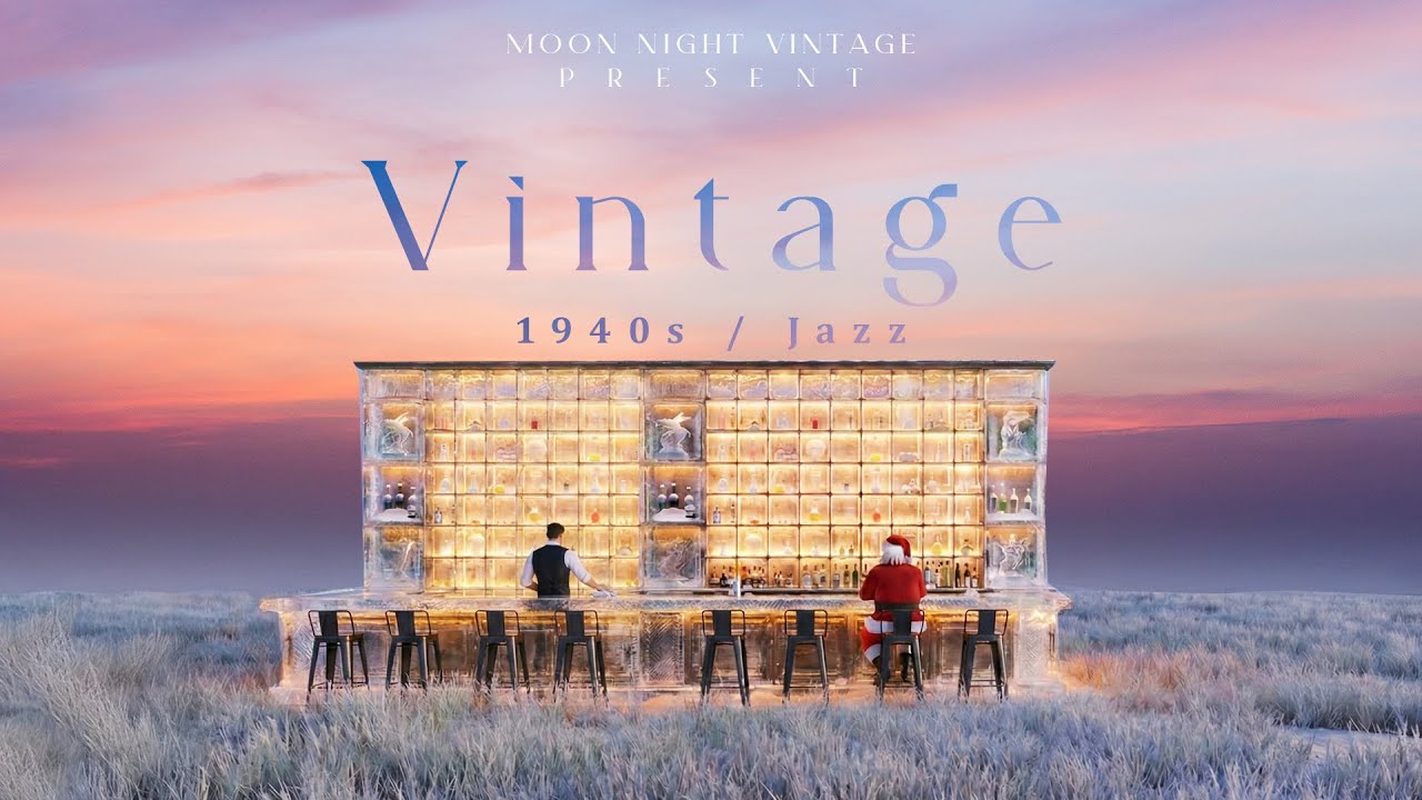 Christmas Jazz from an Old Radio 🎄 1940's Vintage Jazz & Winter Ambience  | MoonNightVintage #jazz