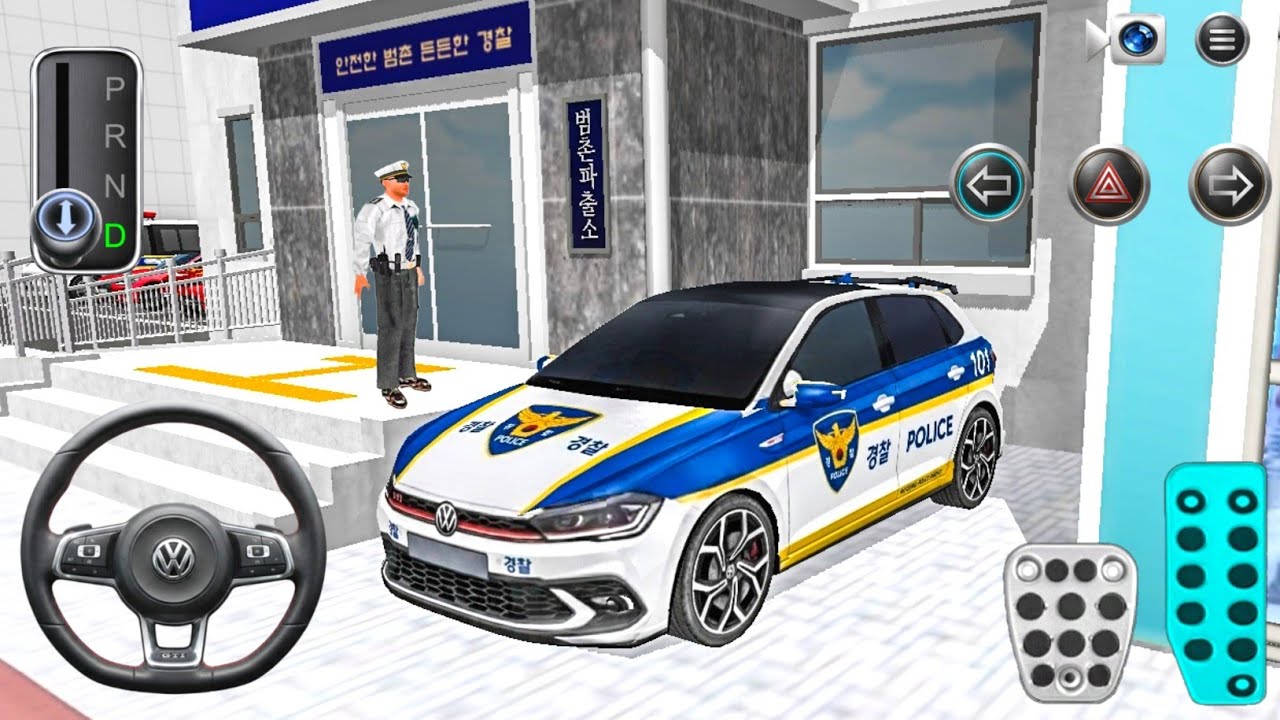 New Volkswagen Polo Police car in Police Station - 3D Driving Class Simulation - best car game