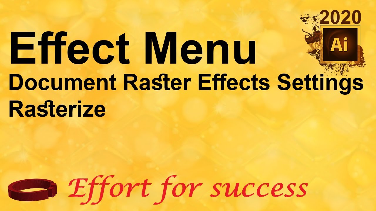Adobe illustrator class 149 effect menu document raster effect setting and rastrize in Urdu/Hindi