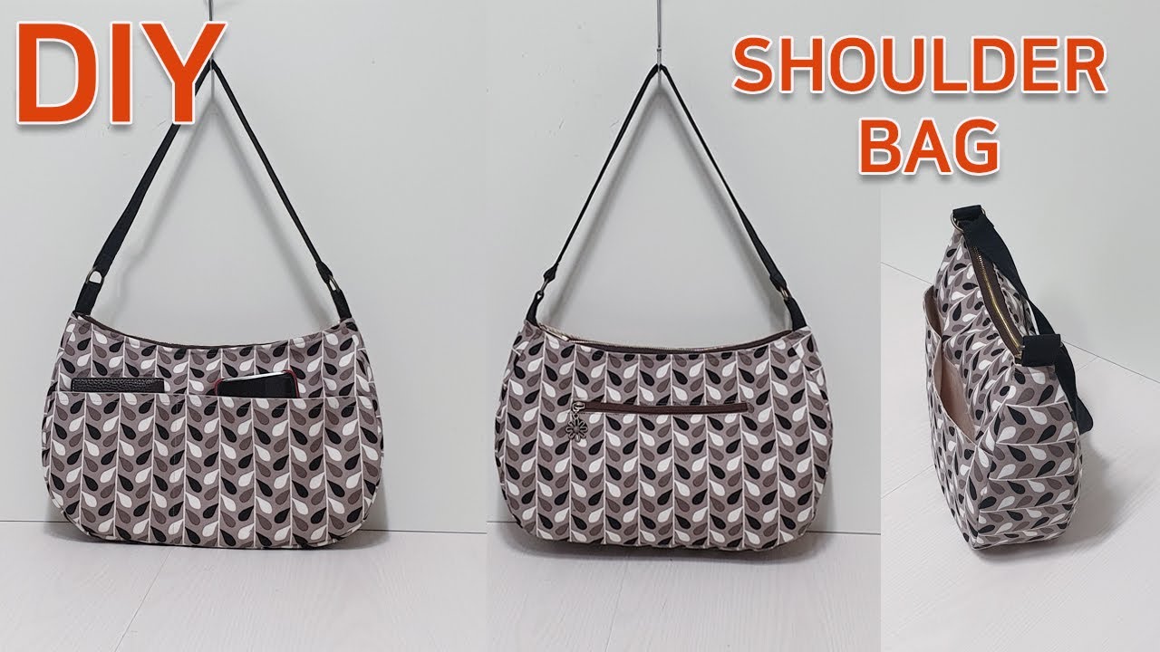 DIY Shoulder Bag /Medium Shoulder Bag Tutorial/중간크기의 예쁜 숄더백 만들기/가방만들기 [제이에스데일리]