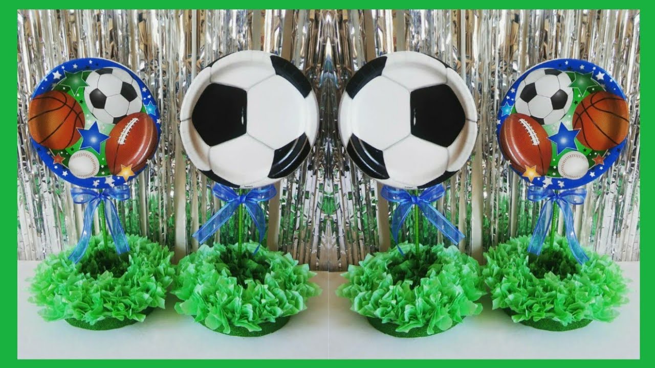 Centro de Mesa de Futbol | DECORACION CON TEMATICA DE SOCCER ⚽️ BASKETBALL 🏀 & FOOTBALL 🏈