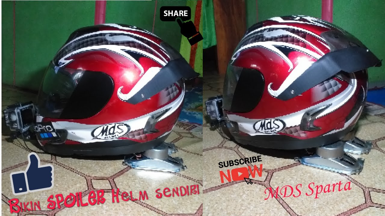 Cara membuat spoiler helm MDS Sparta dengan biaya murah
