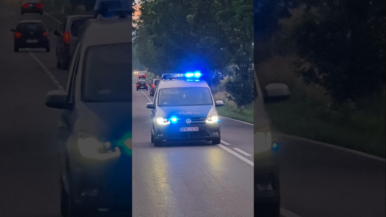 ALARMOWO POLICYJNE CADDY #emergency #shortvideo #shorts #rescue #112