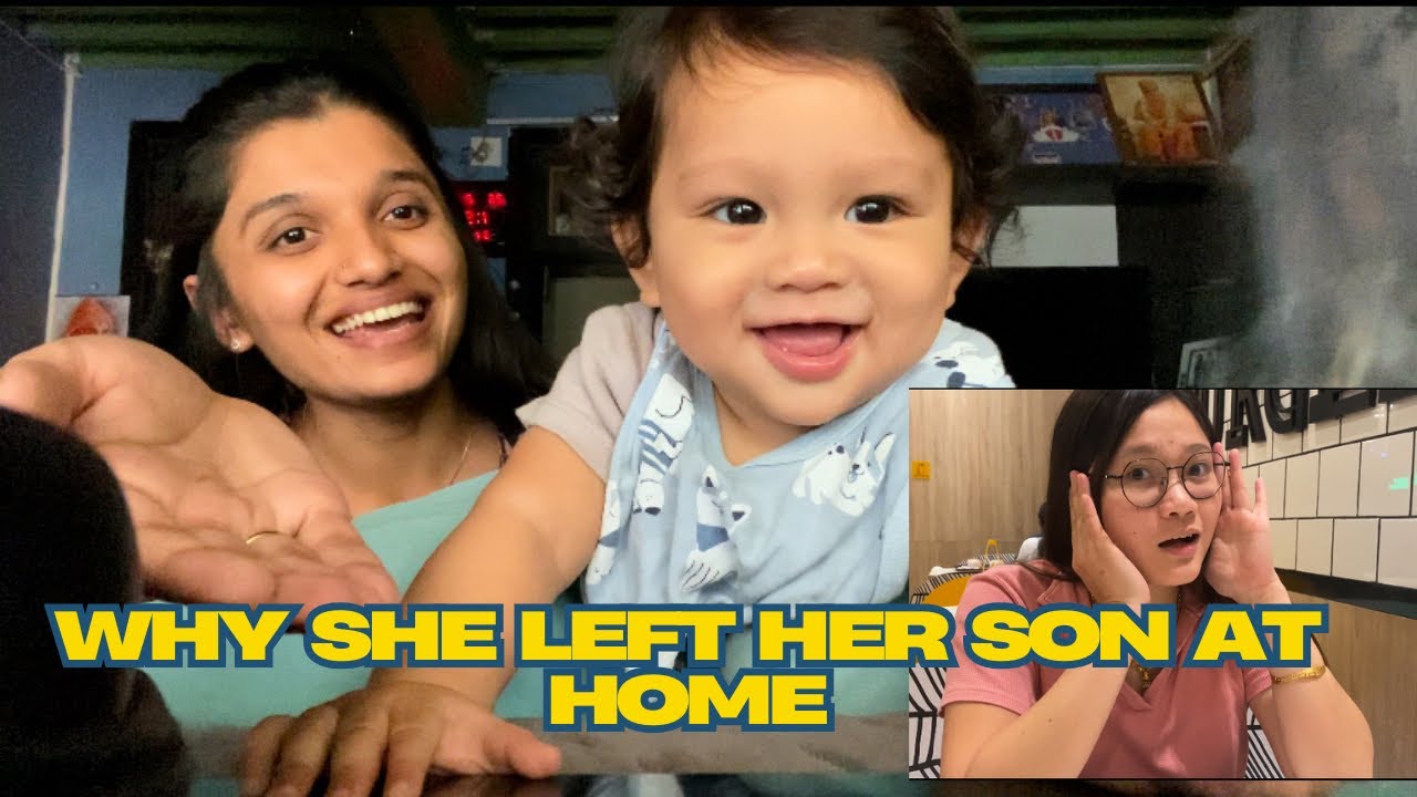 Why she left her son at home?🧐
