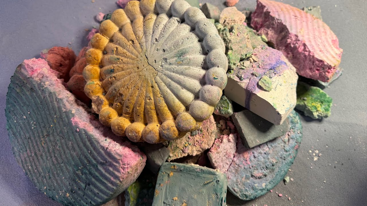 Ruined Reforms ASMR | Teal, Green & Textured Gym Chalk Crush for Crunch Lovers | fast version at end