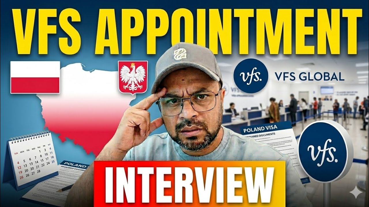 ✈️Poland Visa VFS Appointment Booking & Interview Process 2026|Poland work visa update 
