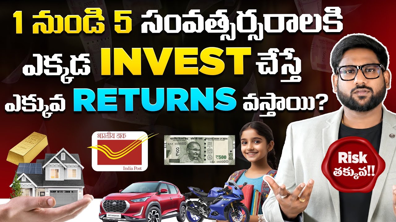 Best Short-Term Investment Plans in Telugu &ndash; Where to Invest for Short-Term Goals? | 1 to 5 Years