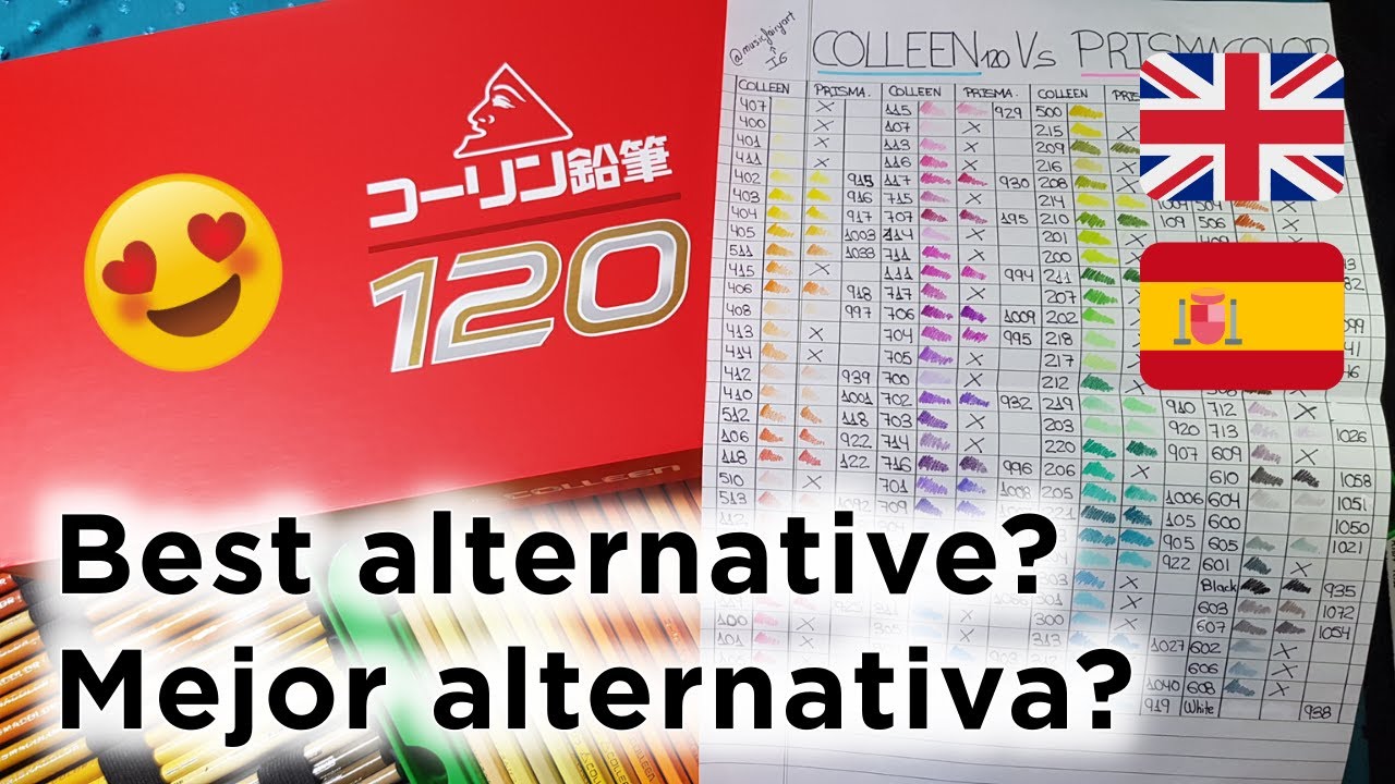 💥 COLLEEN 120 Vs PRISMACOLOR PREMIER 150 | Colored Pencils Conversion Chart | Lápices de Colores