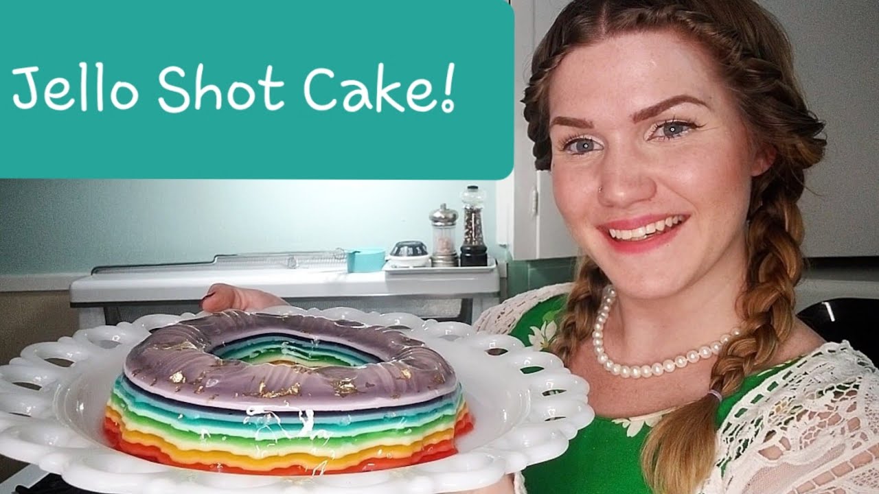 Not Your Grandmas Jello! Rainbow Jello Shot Cake - The Retro Time Machine