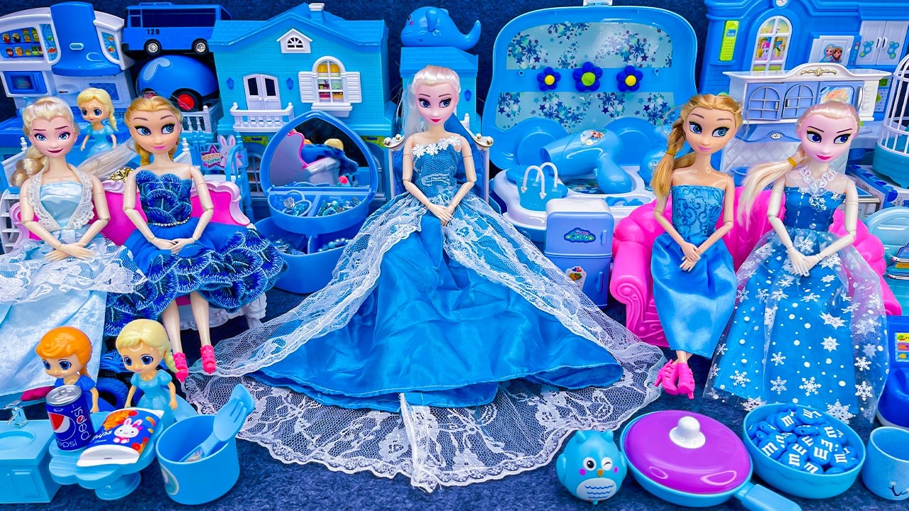 10 Minutes Satisfying with Unboxing Frozen Elsa Adorable House and Kitchen Playset Toy Review ASMR