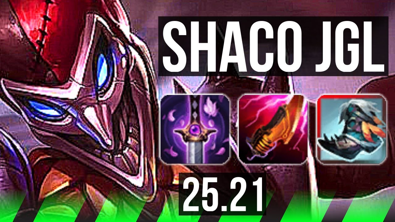 SHACO vs KHA'ZIX (JGL) | 17/1/7, Legendary, 6 solo kills, Rank 8 Shaco | EUW Grandmaster | 25.21