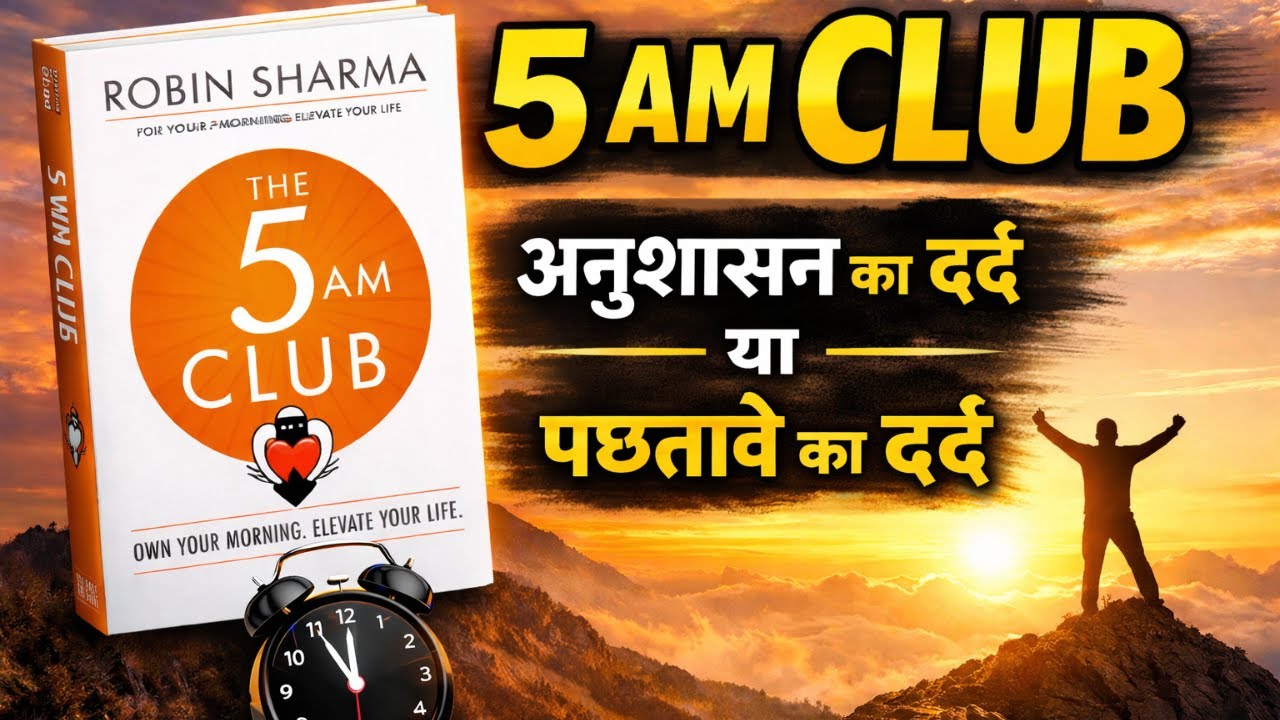 The 5 AM Club Audiobook in Hindi | अनुशासन से तक़दीर तक | 20-20-20 Rule Explained