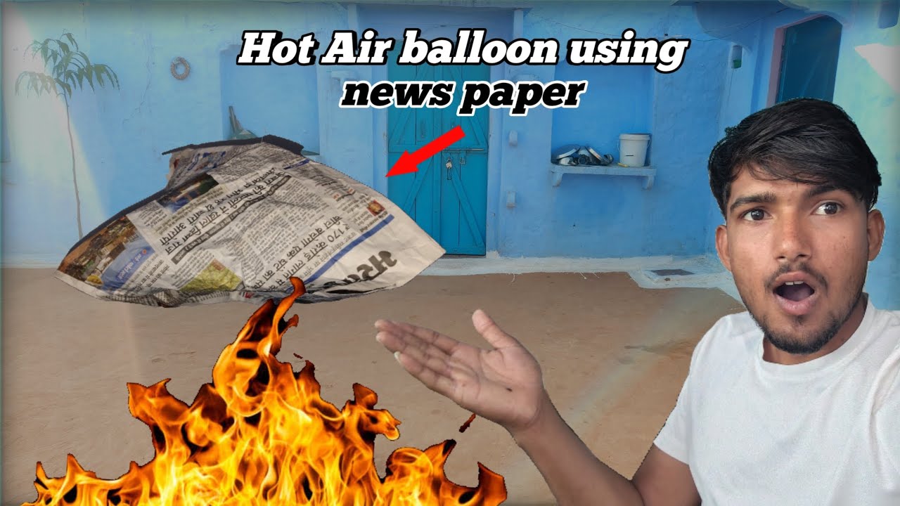 How to make Hot Air Balloon using news paper | Diwali per air balloon banao free me #skylanders #yt 
