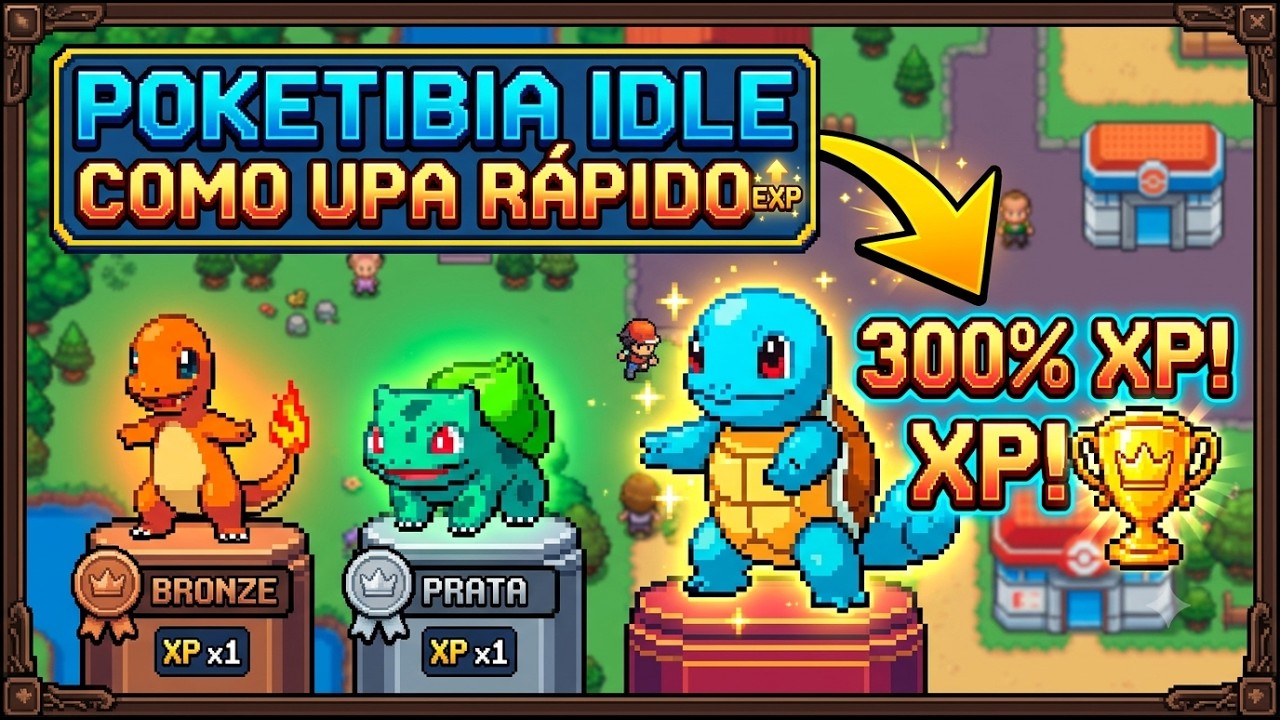 POKETIBIA IDLE - Como UPA RAPIDO (Melhor Pok&eacute;mon para Iniciar) - RMT LIBERADO