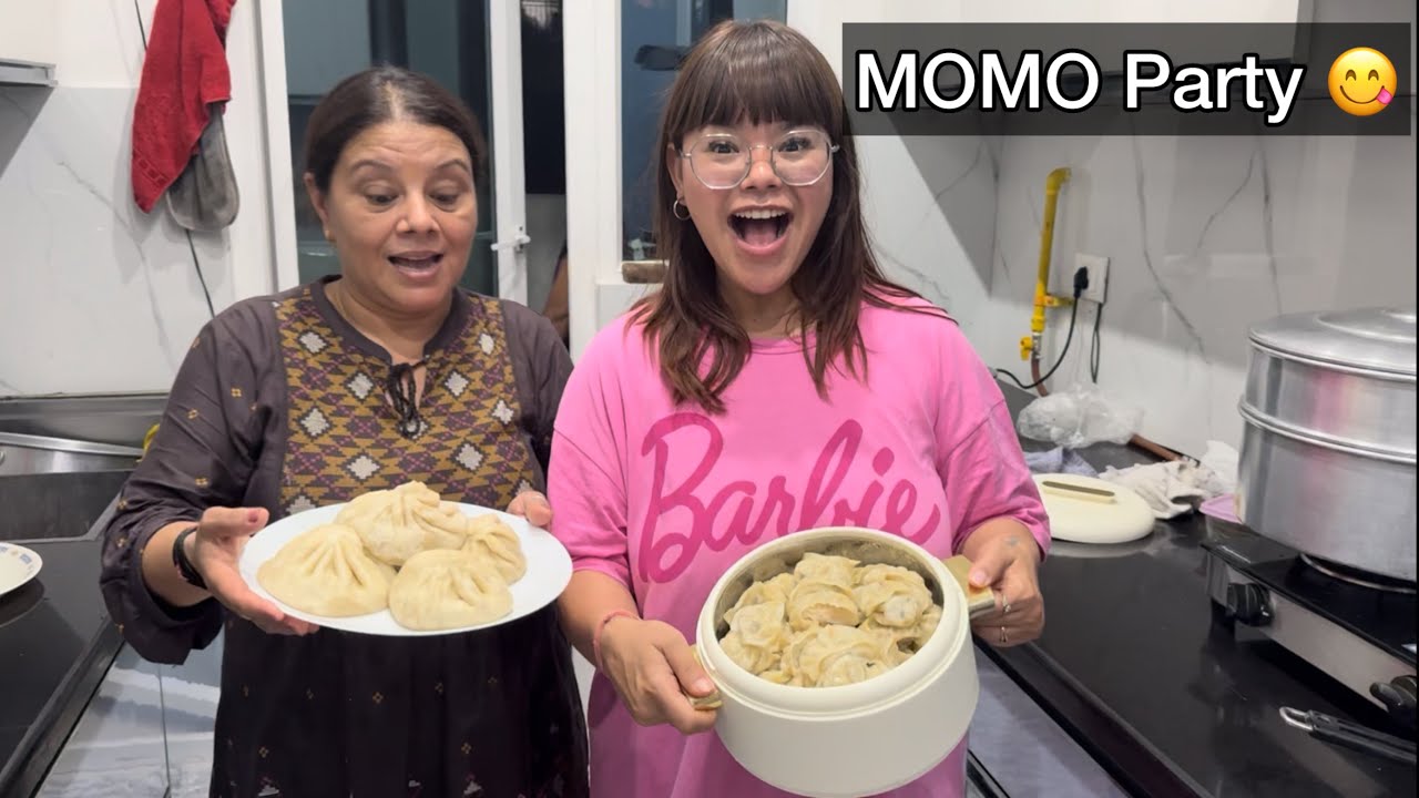 Momo Party Because I’m Back in India 😋
