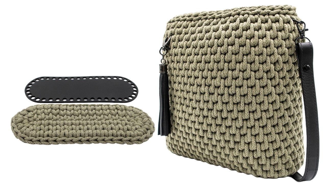Rattan Crochet Handbag, 5mm Braided Cotton Cord, Double Ended Crochet Hook, Right Hand Version
