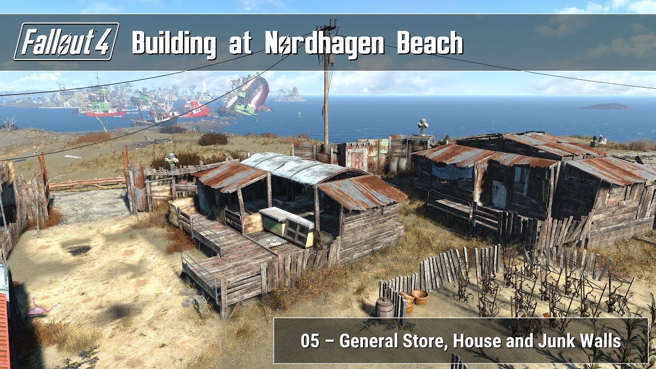 Fallout 4 - Building at Nordhagen Beach 05 (General Store, House and Junk Walls)