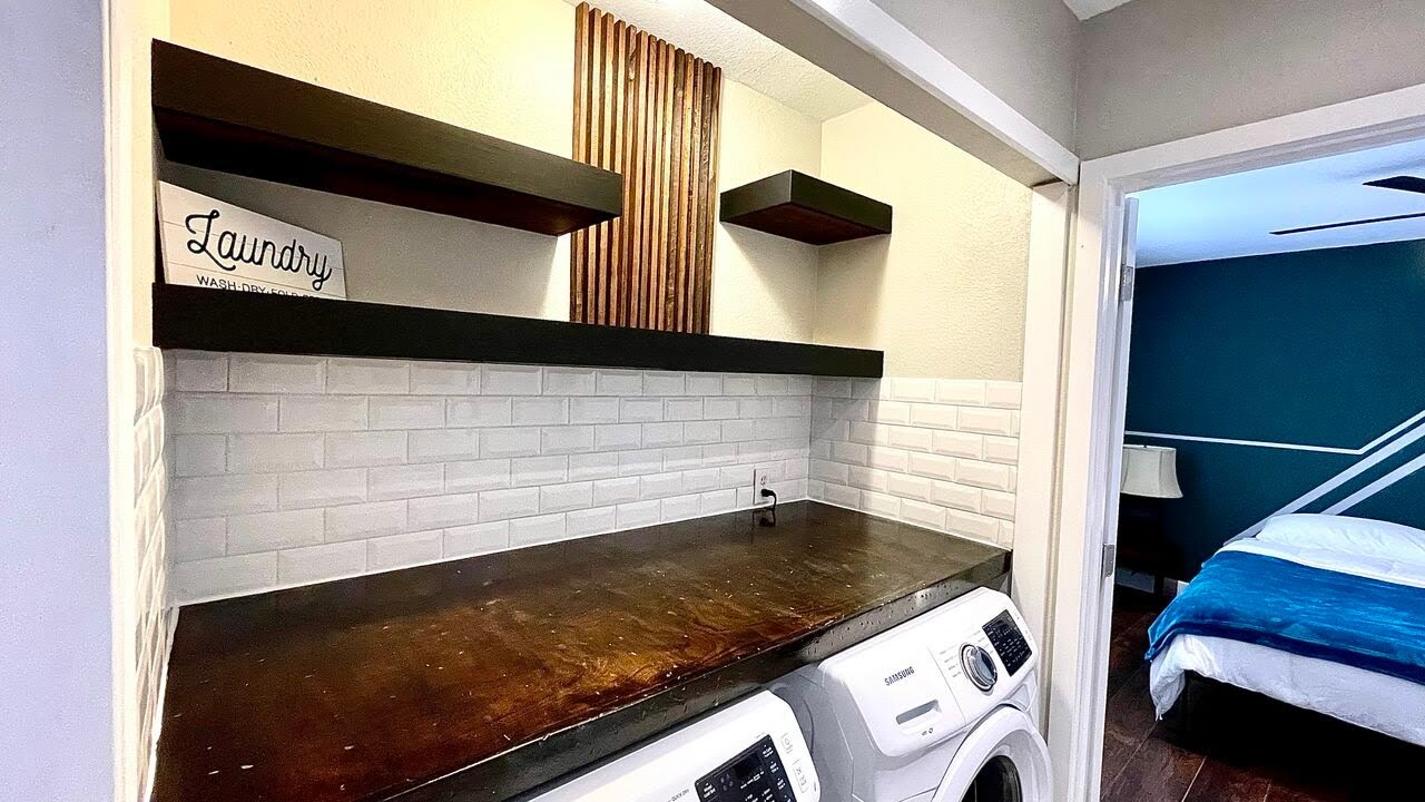 Building Floating Shelves | Easy Project for Laundry Room