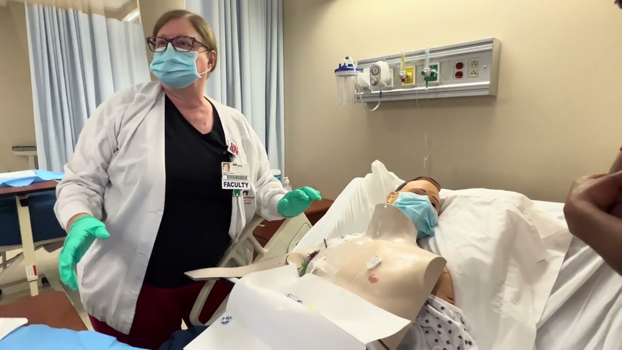 Huber Needle Insertion