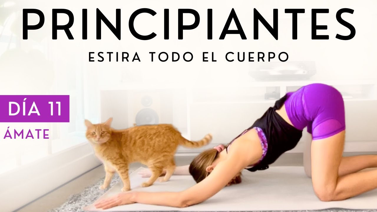 Clase de Yoga para Principiantes 10 Minutos | 5 Posturas de Yoga para Estirar Todo el Cuerpo Día 11
