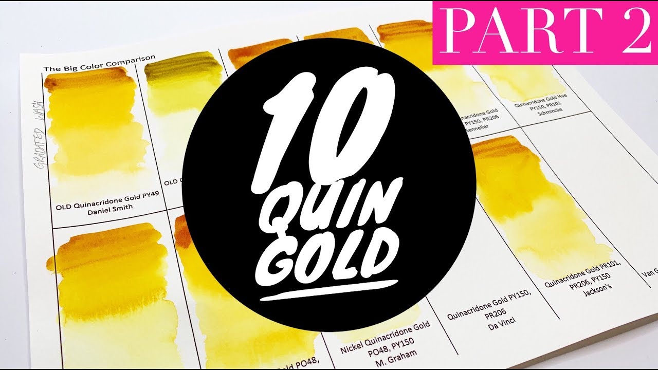 Colossal Color Showdown Ep. 11: Quinacridone Gold Old vs. New | Comparing 10 Brands