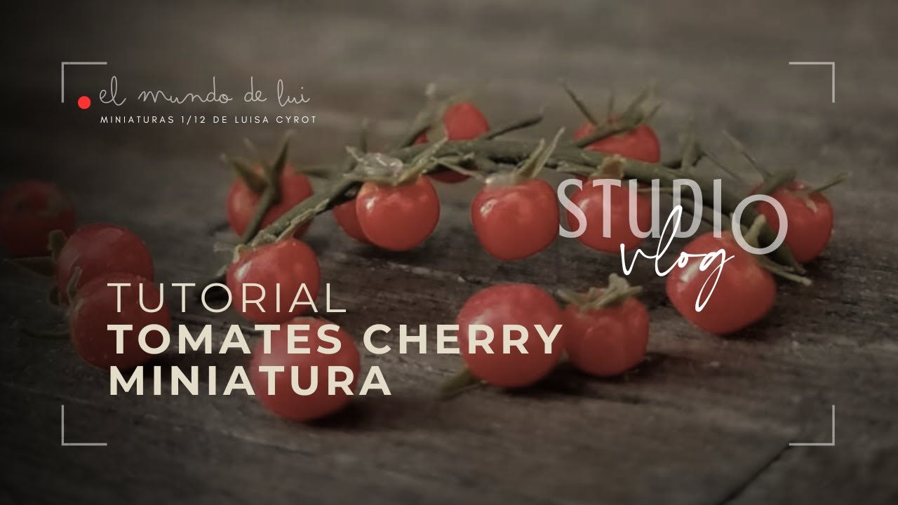 ♥ DIY Mini tomates cherry de porcelana fría a escala 1:12 por Luisa Cyrot #dollhouse