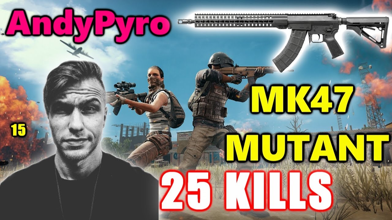 PUBG - AndyPyro & Jazza - 25 KILLS - INTENSE GAME - MK47 MUTANT!