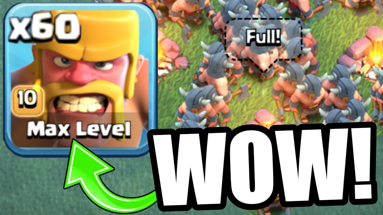 FIRST EVER MAX LEVEL TROOP! - INSANELY OP LvL 10 RAGED BARBARIANS BUILDERS VILLAGE! - Clash Of Clans