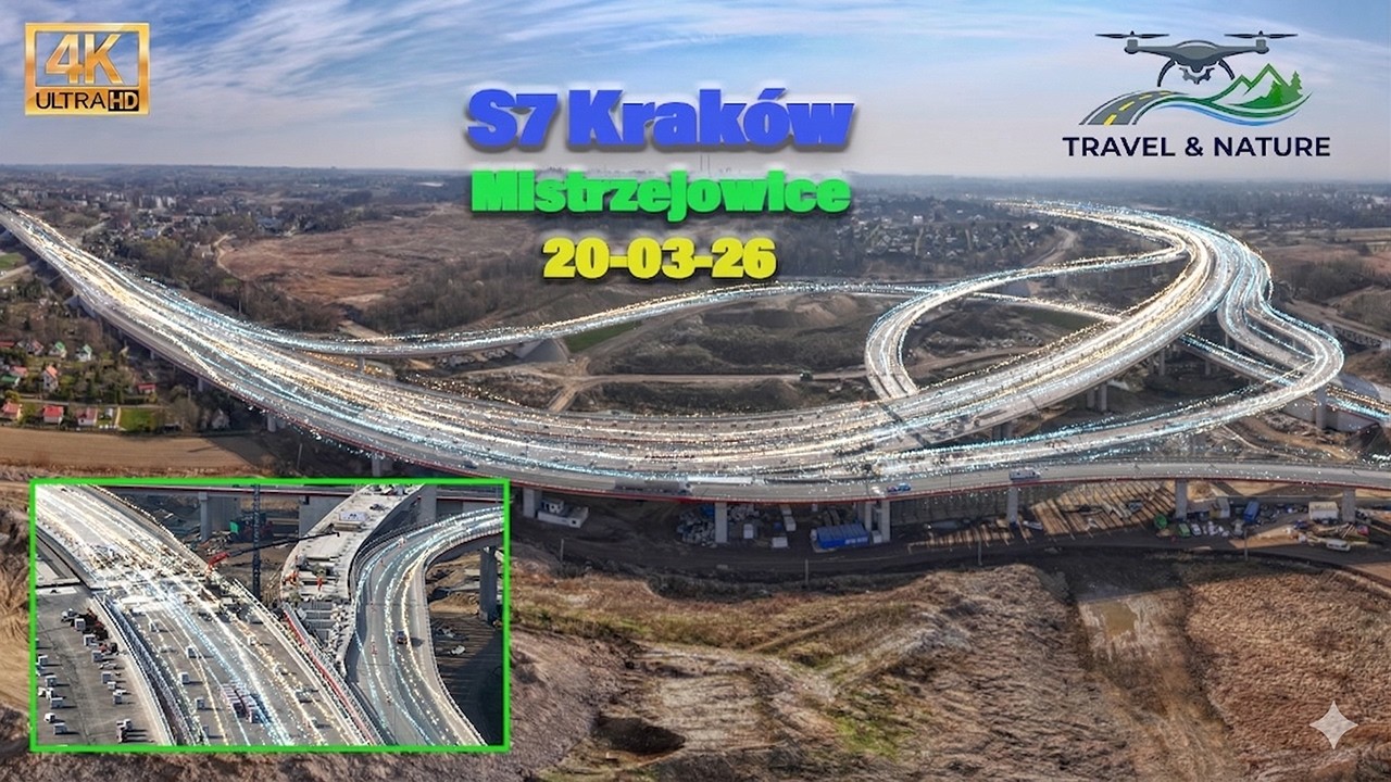 Budowa #S7 #Widoma #Krak&oacute;w Węzeł Mistrzejowice Końc&oacute;wka marca 2026
