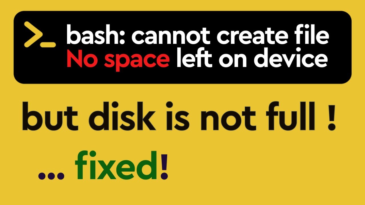 How To Fix 'No Space Left on Device' Error with a Not Full Disk on Linux