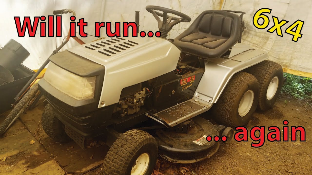 6x4 Tractor Revival (will it run)(custom riding lawn mower build)DIY 4 wheel drive