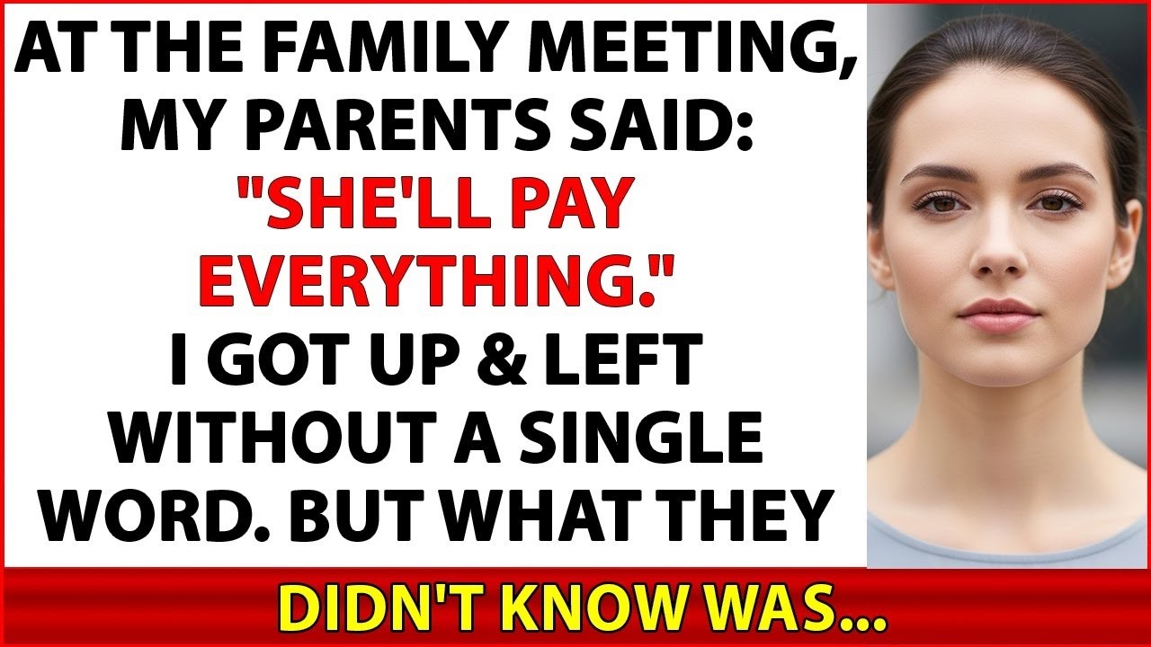 At The Family Meeting,My Parents Said: