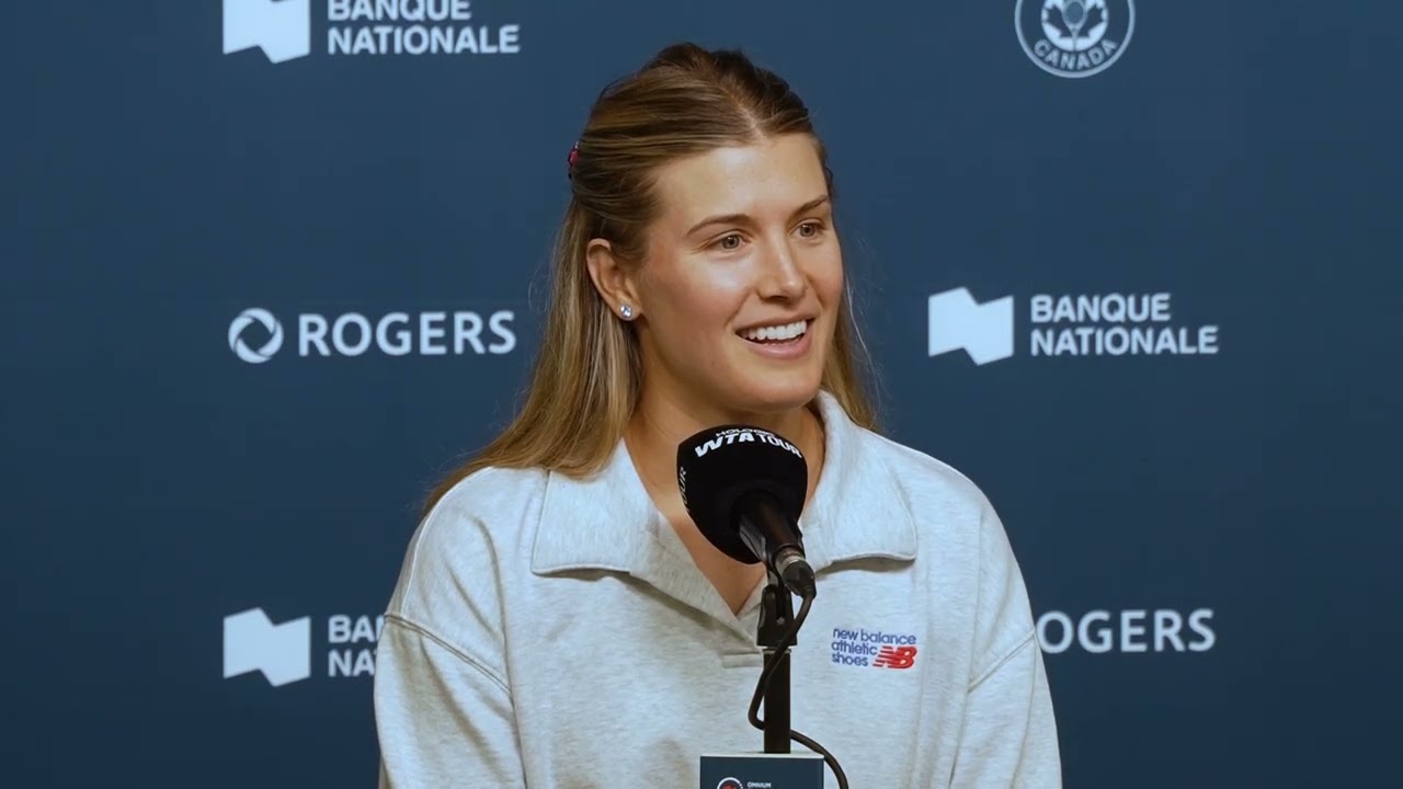 OBN 2025 - Eugenie Bouchard après sa victoire au premier tour.