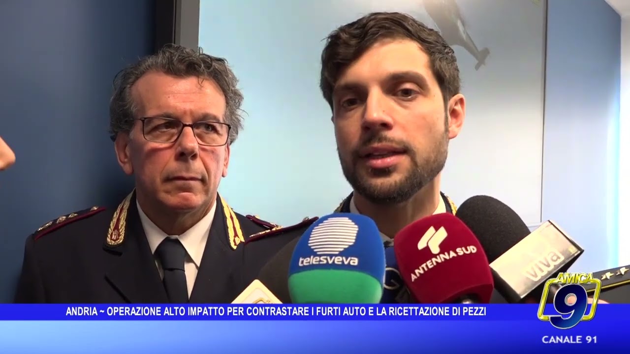 Andria - Operazione "Alto impatto" per contrastare il furto di auto e la ricettazione dei pezzi