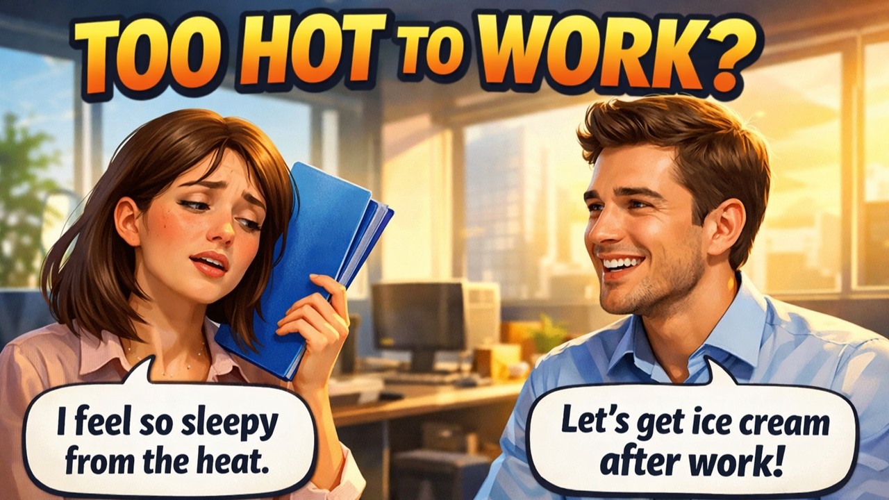 🥵 Office Small Talk on a Hot Day (Real English)