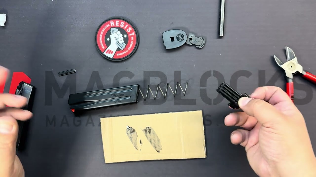 Universal Pistol Limiter Installation by MagazineBlocks.com.