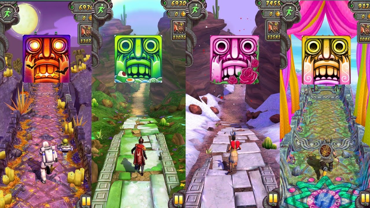 Temple Run 2 2017 - 2020 Maps | Spooky Summit Vs Blooming Sands Vs Winter Wasteland Vs Holi Festival