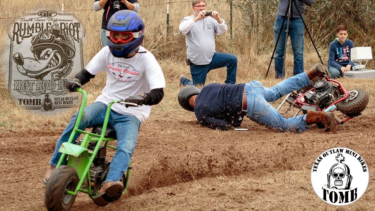 Mini Bike Dirt Track Racing at Hot Rod Riot feat. Texas Outlaw Mini Bikes