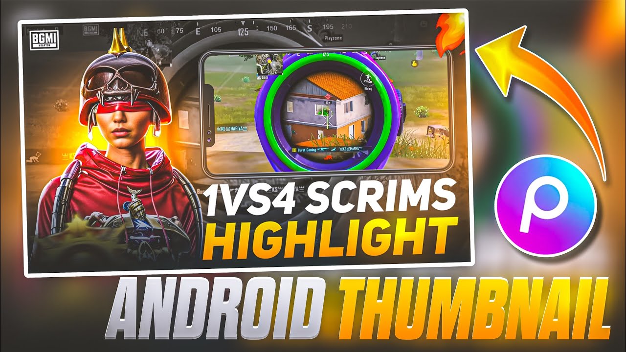 Make This Amazing Scrims Thumbnail in PicsArt 🔥| Easiest Thumbnail Tutorial #bgmi